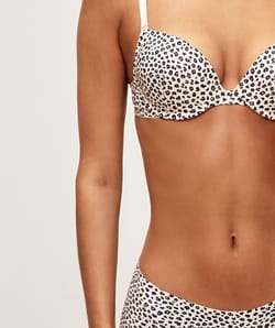 Soutien-gorge push-up microfibre l&eacute;opard;