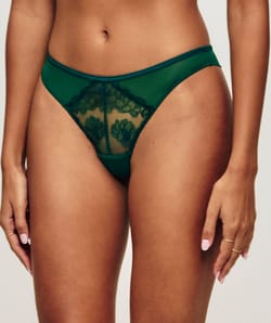 Thong with embroidery;
