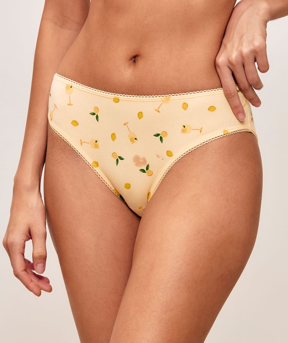 Set of 3 cotton printed fruit panties;
