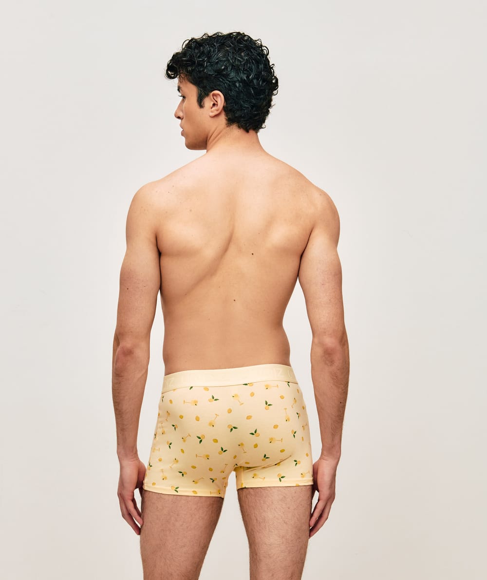 Boxer en coton imprim&eacute; cocktails et citrons;
