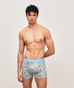 Geprinte tropische microvezel boxer;