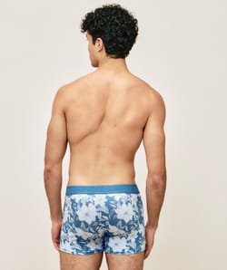Microfibre boxer shorts with floral pattern;