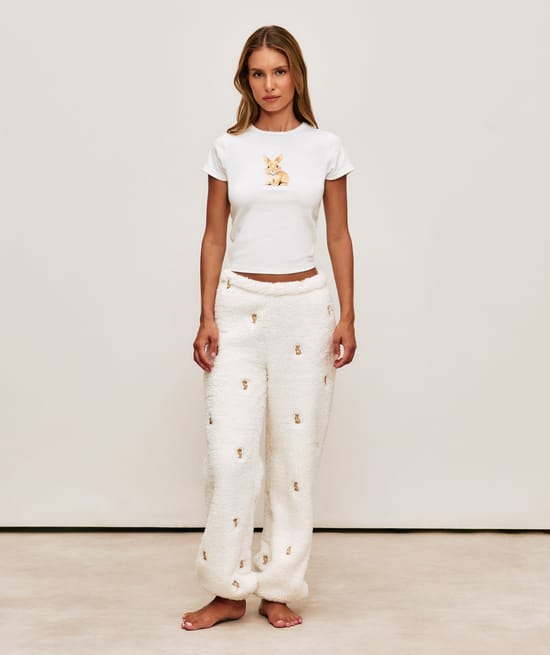 printed rabbit T-shirt;