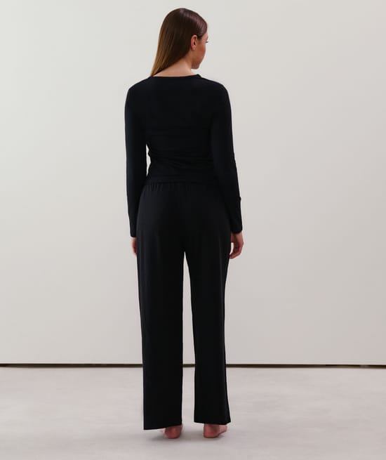 Top en jersey noir;