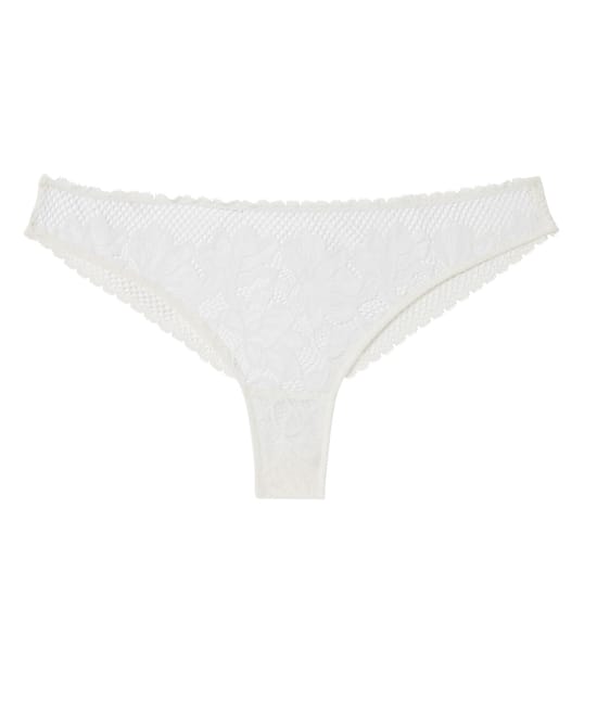 Tanga en dentelle à fleurs;