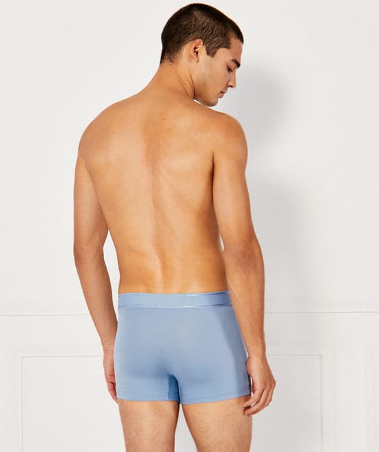 Plain microfibre boxer shorts;