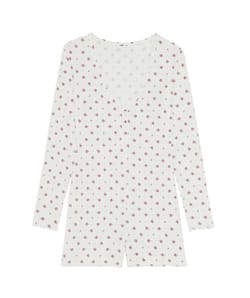 Combinaison en jersey pointelle à motifs floraux;