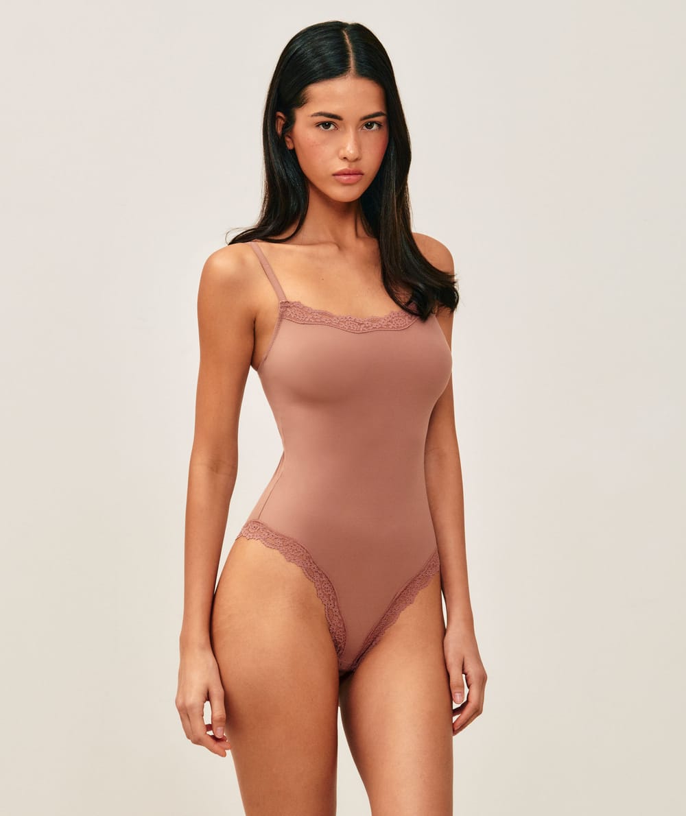 Microfiber and lace body;
