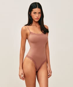 Microfiber and lace body;