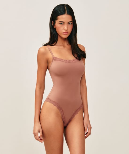 Microfiber and lace body;