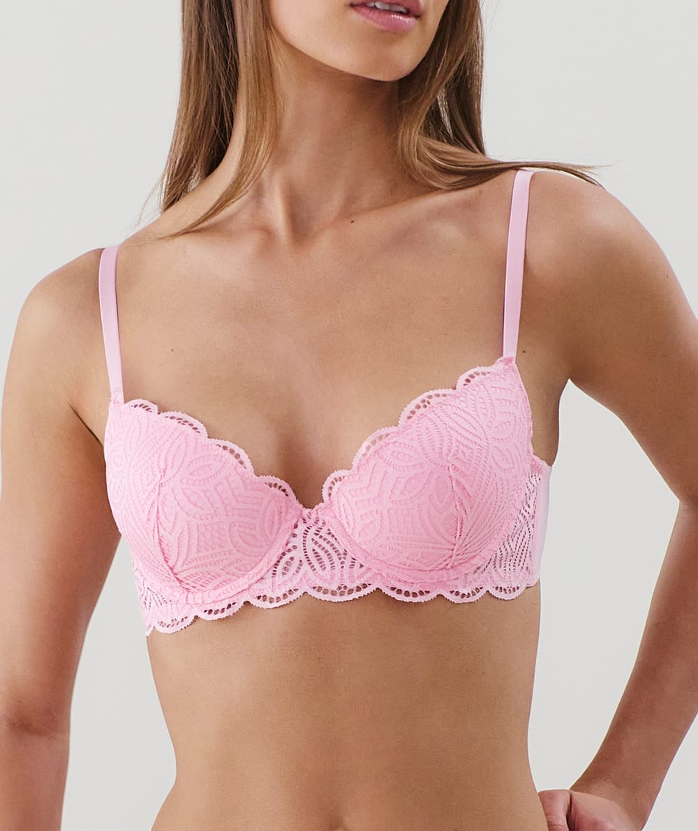 Sujetador push-up de encaje;
