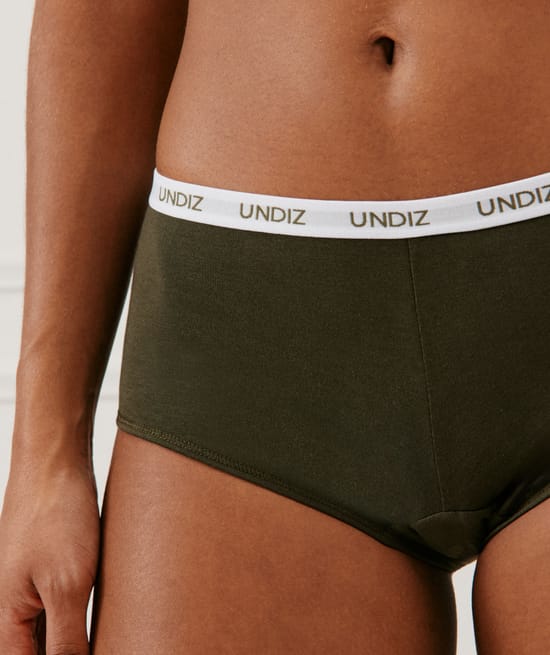Shorty en coton vert;
