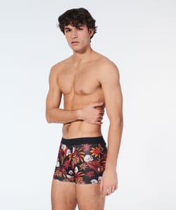 Boxer à motifs têtes de mort en microfibre;