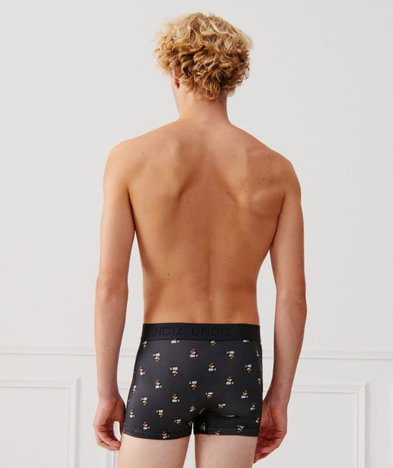 Patterned microfibre boxer shorts;