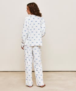 Set t-shirt and corduroy pants with knot patterns;