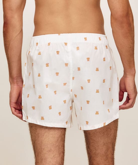 Cotton boxer shorts with rabbit patterns;