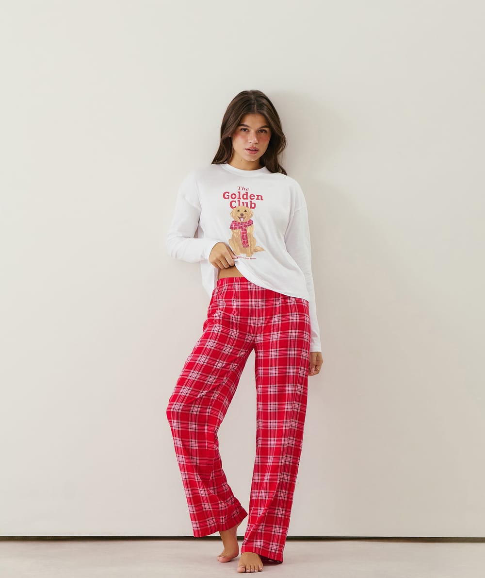 Golden themed pajama set;