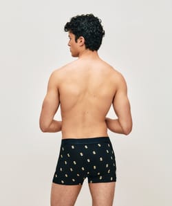 Boxer en coton avec imprim&eacute; bi&egrave;re;