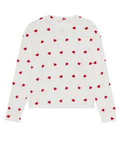 Ensemble de pyjama en velours motifs c&oelig;urs;