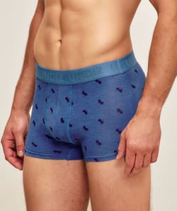 Geprinte katoenen boxershort aubergines;
