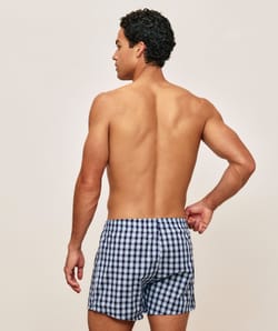Checked cotton boxers;