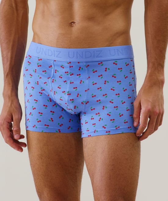 Cotton boxer shorts with patterns;