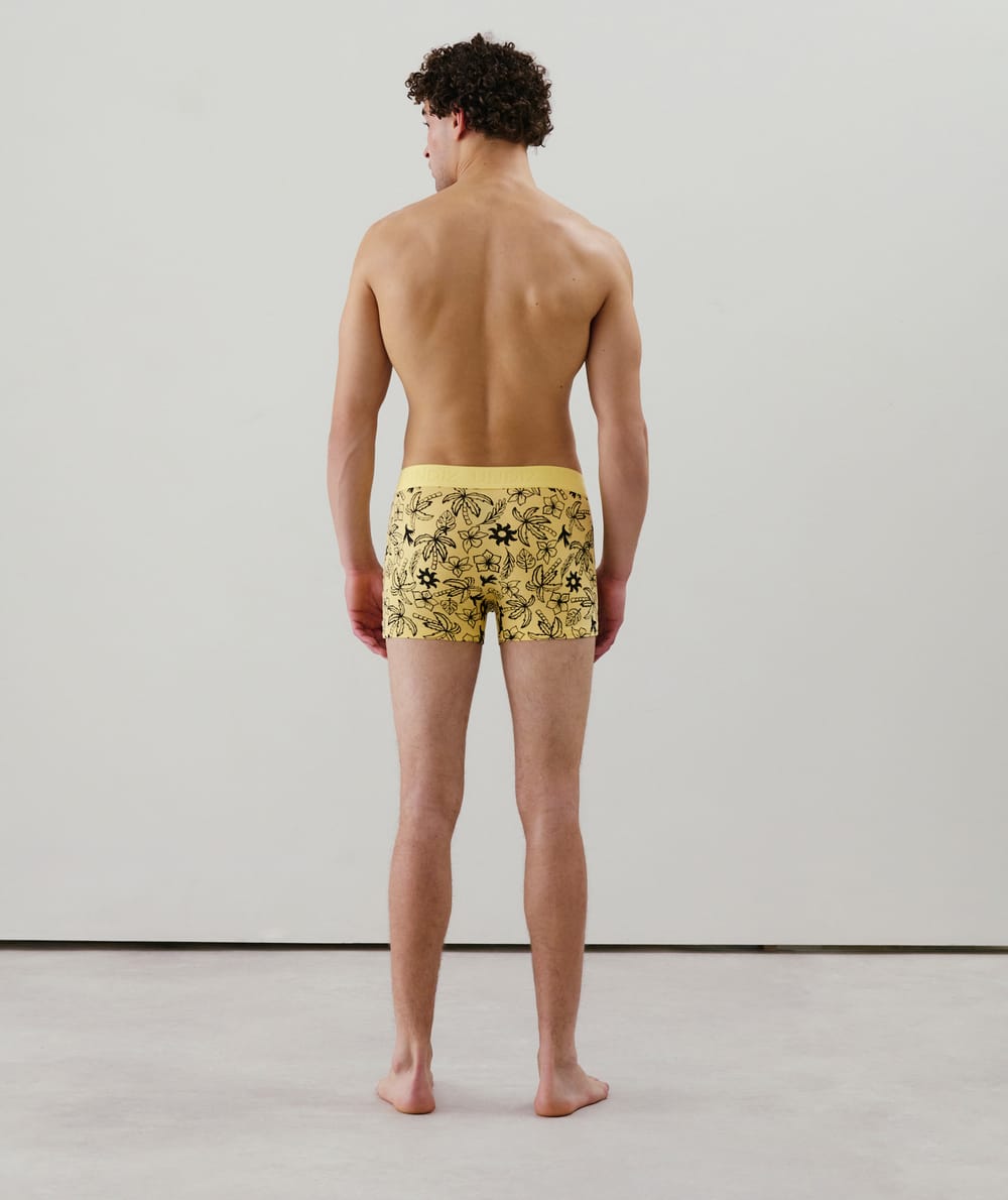 Cotton boxer shorts with pattern;
