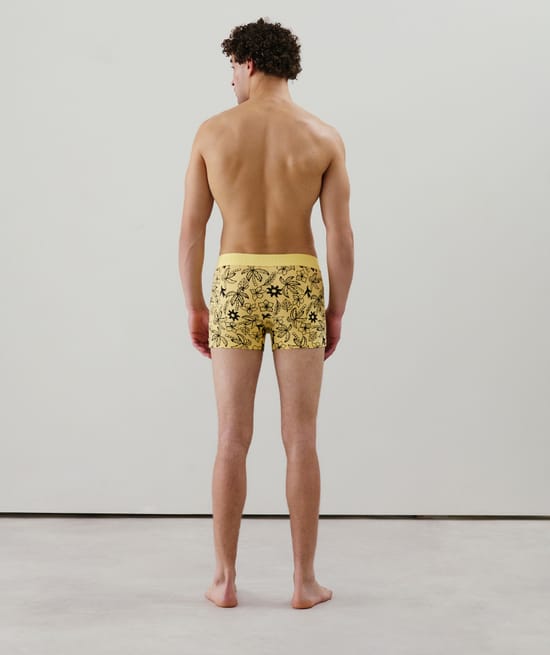 Cotton boxer shorts with pattern;