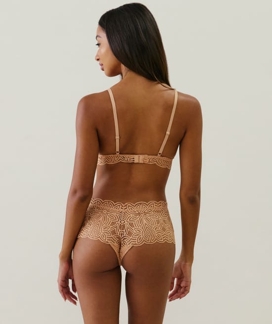 Lace triangle bra;