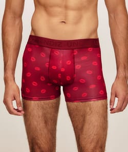 Printed cotton boxer kisses;