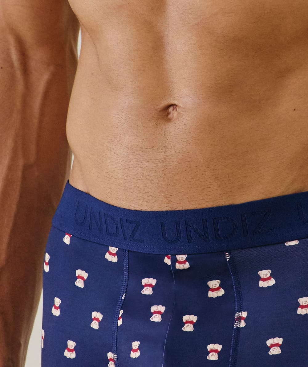 Boxer à motifs en coton;