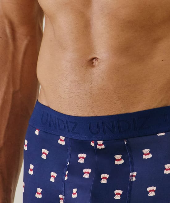 Cotton printed boxer shorts;