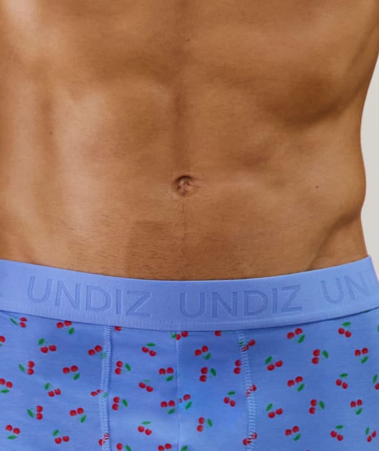 Cotton boxer shorts with patterns;