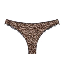 Tanga de satén leopardo;