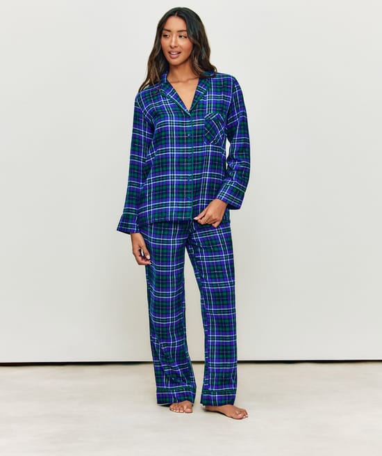 Checked flannel shirt;