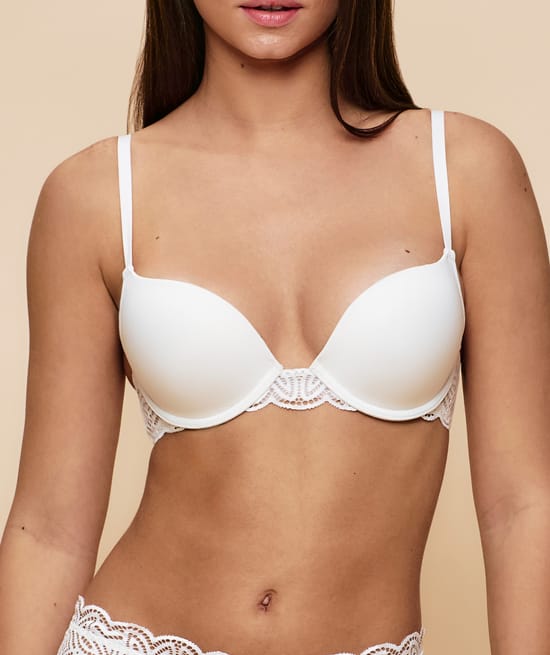 Lace ultra push-up bra - ecru;