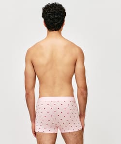 Cotton boxer with heart print;