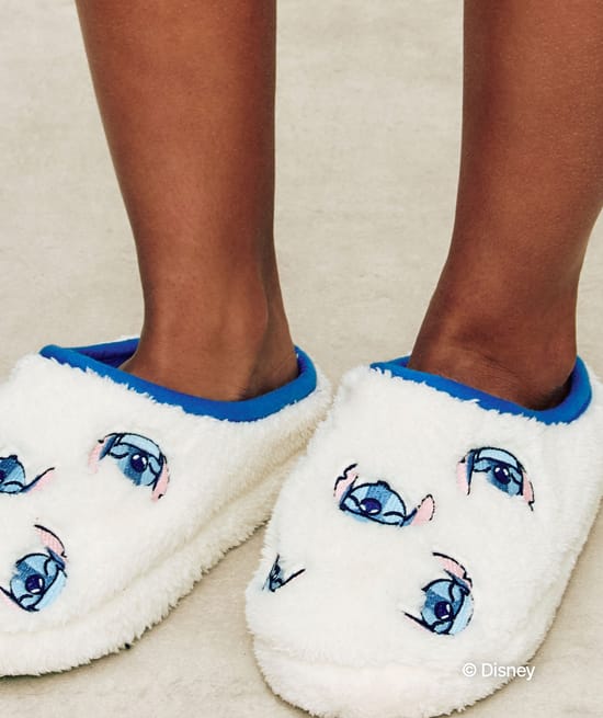 Stitch sherpa pantoffels;