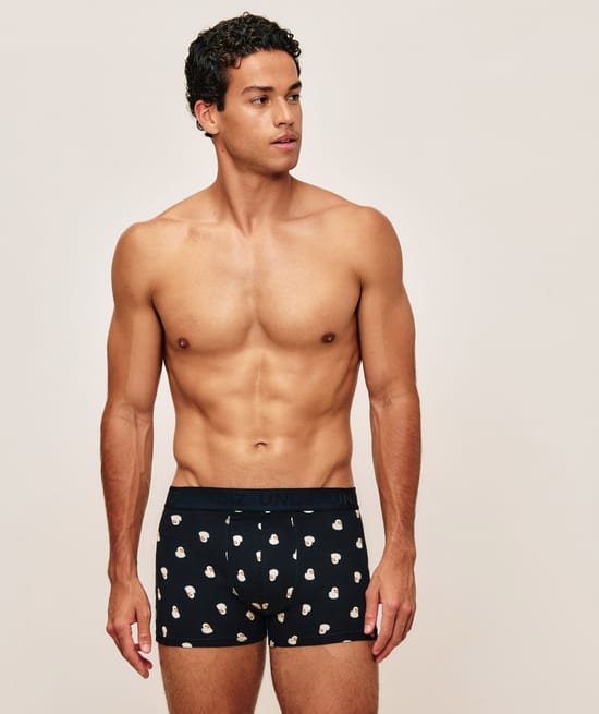 Boxer en coton imprim&eacute; canard;