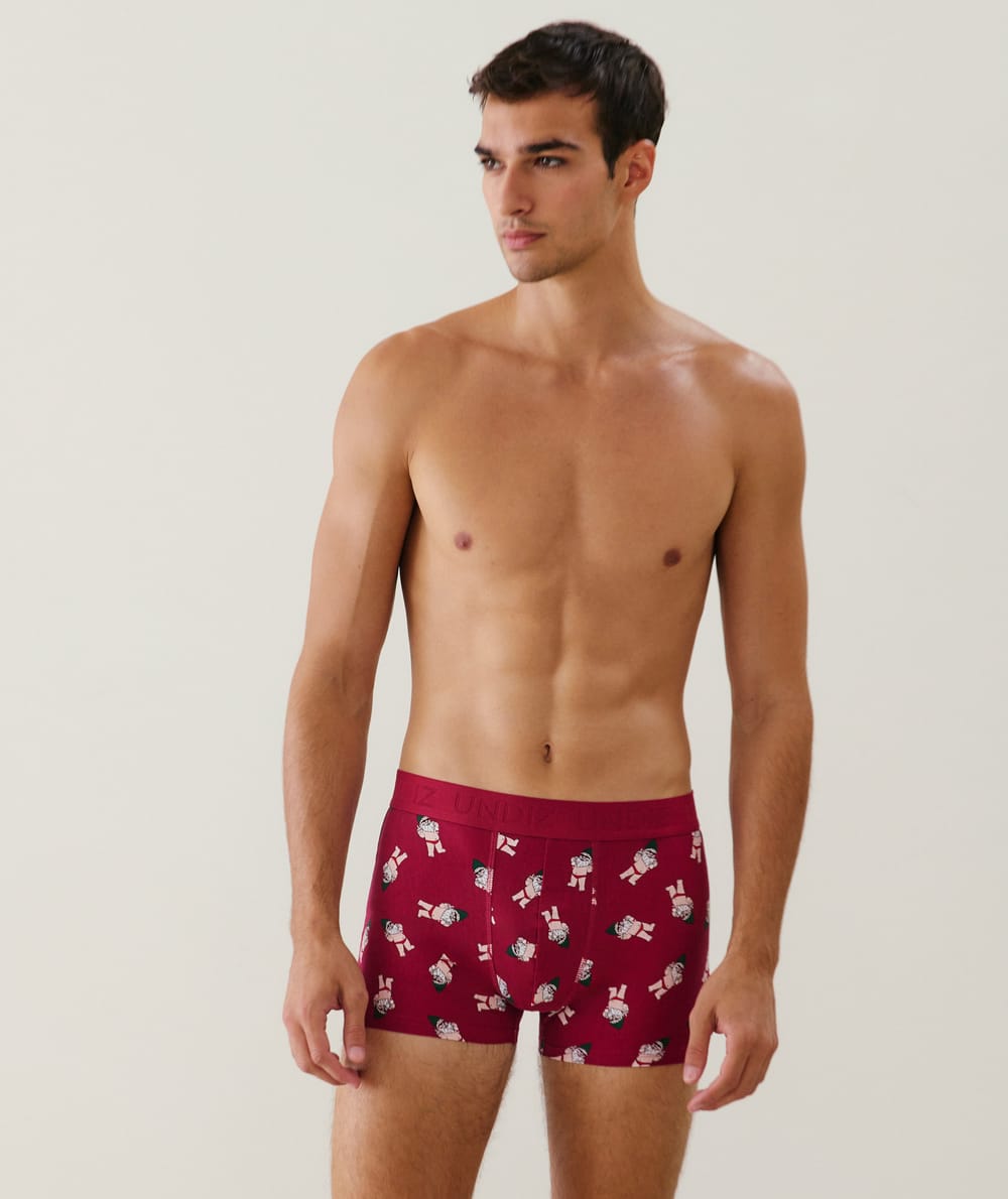 Boxer shorts with gnome pattern;