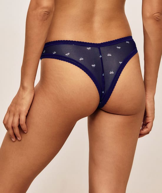 Tanga en mesh imprim&eacute; noeuds;