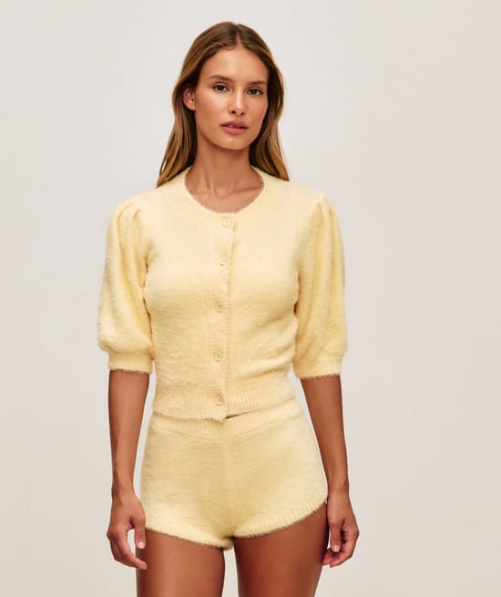 Cardigan en maille fluffy;