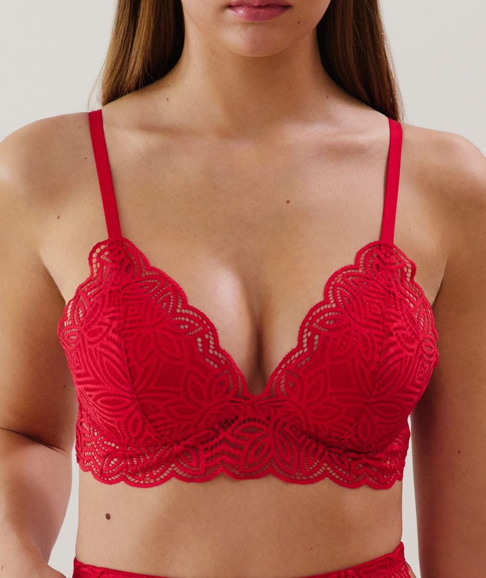 Kanten push-up bralette beha;