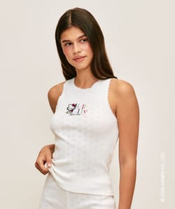 Hello Kitty lace tank top;