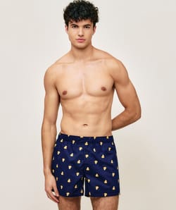 Duck print cotton boxer shorts;