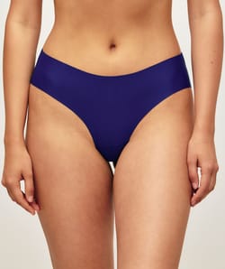 Culotte cheeky en microfibre et dentelle florale;