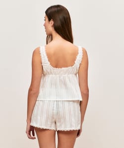 Cotton openwork top;