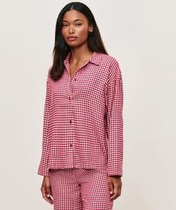 Ensemble de pyjama à carreaux en flanelle;