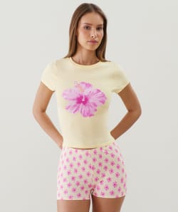 Short en jersey à motifs;