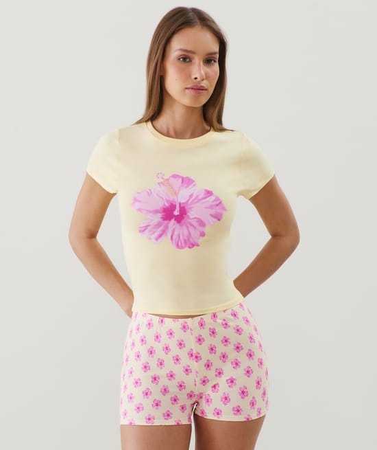 Short en jersey à motifs;